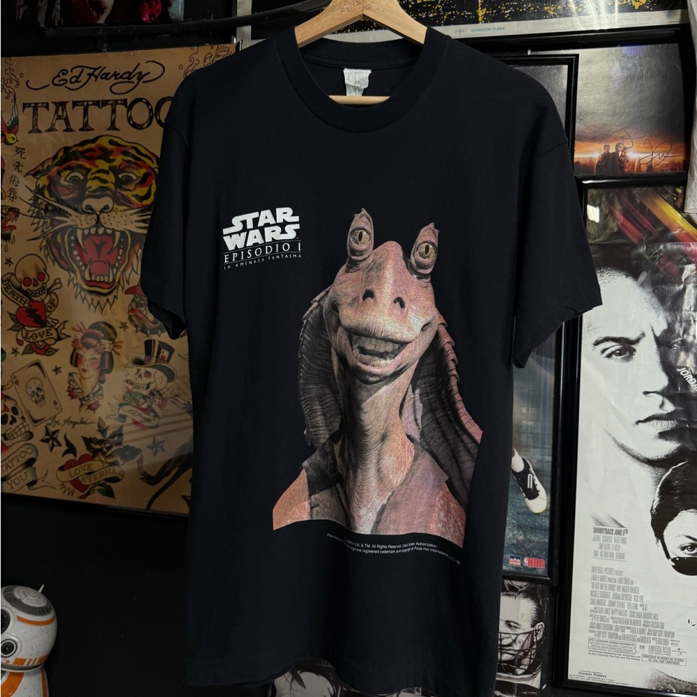 Vintage 90’s Jar Jar T-Shirt Vtg Star Wars Movie Tee Medium